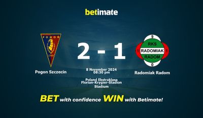 Pogon Szczecin vs Radomiak Radom Prédiction, cotes et conseils de paris 08/11/2024