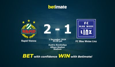 Rapid Vienne vs FC Blau Weiss Linz Pronostic, cotes et conseils de paris 01/12/2024
