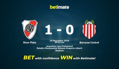 Pronostic River Plate vs Barracas Central, cotes et conseils de paris 10/11/2024