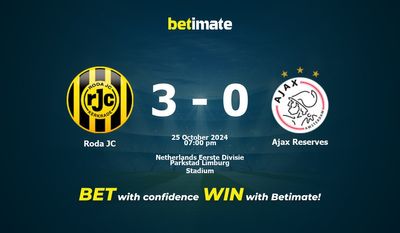 Pronostic Roda JC vs Ajax Reserves, cotes et conseils de paris 25/10/2024