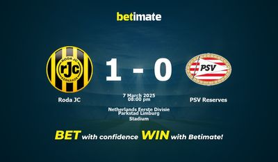 Pronostic Roda JC vs PSV Reserves, cotes et conseils de paris 03/07/2025