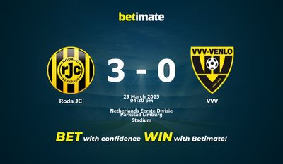 Pronostic, cotes et conseils de paris Roda JC vs VVV (29/03/2025)