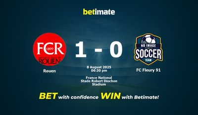 Pronostic Rouen - FC Fleury 91, cotes et conseils de paris (08/08/2025)