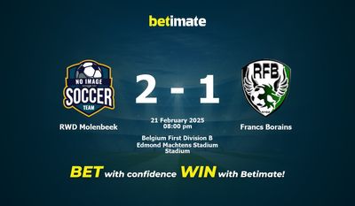 Pronostic RWD Molenbeek vs Francs Borains, cotes et conseils de paris 21/02/2025