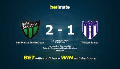 Pronostic San Martin de San Juan vs Tristan Suarez, cotes et conseils de paris 12/10/2024