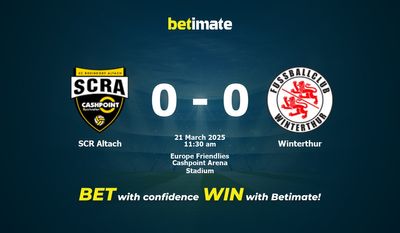 Pronostic, cotes et conseils de paris SCR Altach vs Winterthur (21/03/2025)