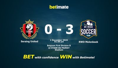 Pronostic Seraing United vs RWD Molenbeek, cotes et conseils de paris 12/01/2024