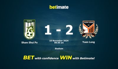 Pronostic Sham Shui Po vs Yuen Long, cotes et conseils de paris 10/11/2024