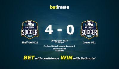 Pronostic, cotes et conseils de paris pour Sheff Utd U21 vs Crewe U21 29/10/2024