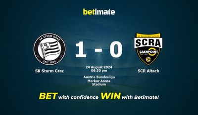 SK Sturm Graz vs SCR Altach Prédiction, cotes et conseils de paris 24/08/2024