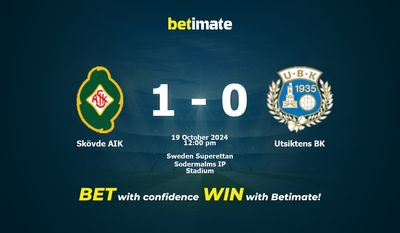 Skövde AIK vs Utsiktens BK Prédiction, cotes et conseils de paris 19/10/2024