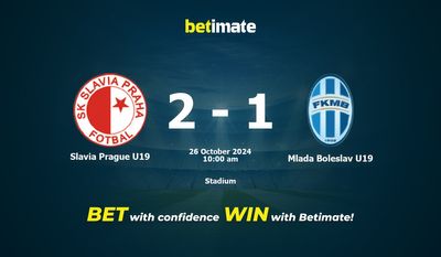 Slavia Prague U19 vs Mlada Boleslav U19 Prédiction, cotes et conseils de paris 26/10/2024