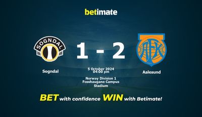 Sogndal vs Aalesund Prédiction, cotes et conseils de paris 05/10/2024