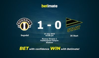 Sogndal vs IK Start Prédiction, cotes et conseils de paris 27/07/2024