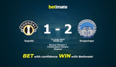 Sogndal vs Kongsvinger Prédiction, cotes et conseils de paris 22/06/2024