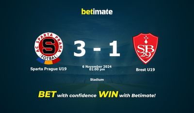 Sparta Prague U19 vs Brest U19 Pronostic, cotes et conseils de paris 06/11/2024