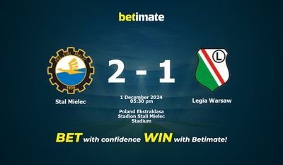 Stal Mielec vs Legia Varsovie Pronostic, cotes et conseils de paris 01/12/2024