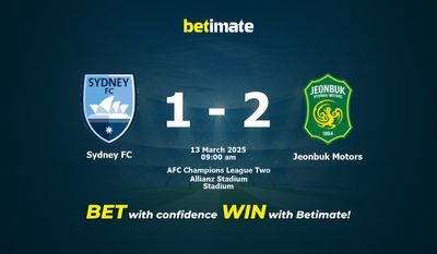 Pronostic, cotes et conseils de paris Sydney FC vs Jeonbuk Motors (13/03/2025)