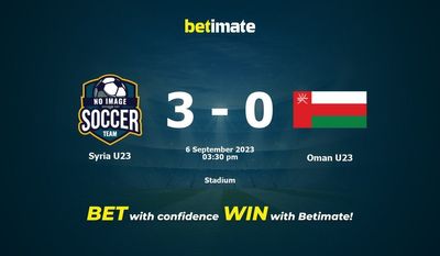 Syrie U23 vs Oman U23 Prédiction, cotes et conseils de paris 09/06/2023
