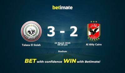 Talaea El Geish vs Al Ahly Le Caire : pronostics, cotes et conseils de paris (24/03/2025)