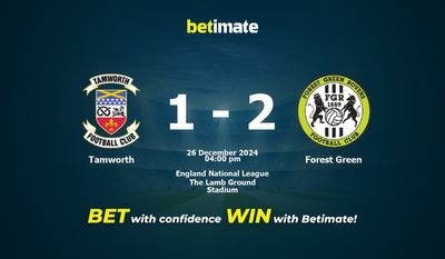 Pronostic, cotes et conseils de paris Tamworth vs Forest Green 26/12/2024
