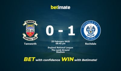 Pronostic, cotes et conseils de paris pour Tamworth vs Rochdale 25/02/2025