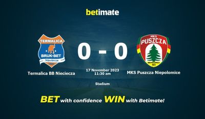 Termalica BB Nieciecza vs MKS Puszcza Niepolomice Prédiction, cotes et conseils de paris 17/11/2023