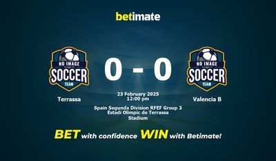 Pronostic Terrassa vs Valencia B, cotes et conseils de paris 23/02/2025