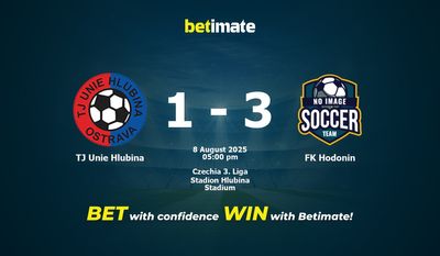 TJ Unie Hlubina vs FK Hodonin Prédiction, cotes et conseils de paris 08/08/2025