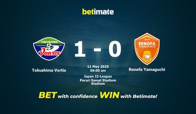 Tokushima Vortis vs Renofa Yamaguchi : pronostics, cotes et conseils de paris (11/05/2025)