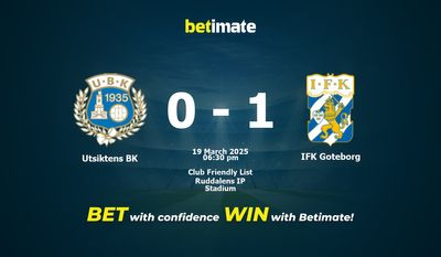 Utsiktens BK vs IFK Goteborg Prédiction, cotes et conseils de paris 19/03/2025