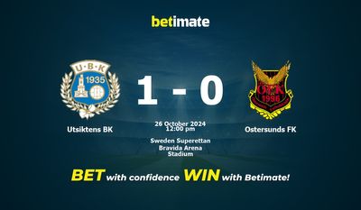 Utsiktens BK vs Ostersunds FK Prédiction, cotes et conseils de paris 26/10/2024