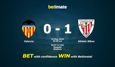Pronostic, cotes et conseils de paris Valence - Athletic Bilbao (18/05/2025)