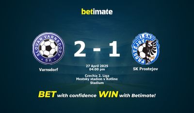 Pronostic, cotes et conseils de paris Varnsdorf vs SK Prostejov (27/04/2025)
