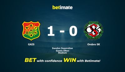 GAIS vs Orebro SK Ennustus, kertoimet ja vedonlyöntivinkit 11.6.2023