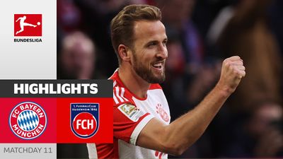 HÖJDPUNKTER OCH MÅL Bayern München vs Heidenheim (4-2, Tyskland Bundesliga I)