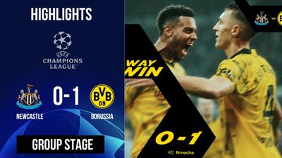 HØJDEPUNKTER OG MÅL Newcastle vs Dortmund (0-1, UEFA Champions League)