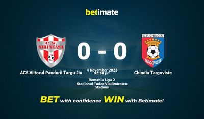 Prediksi ACS Viitorul Pandurii Targu Jiu vs Chindia Targoviste, Peluang & Tips Taruhan 11/04/2023