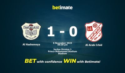 Prediksi Al Hashemeya vs Al-Arabi Irbid, Peluang & Tips Taruhan 11/06/2023