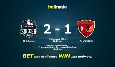 Prediksi Al Jabalain vs Al Qaisoma, Peluang & Tips Taruhan 30/01/2024
