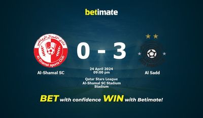 Prediksi Al-Shamal SC vs Al Sadd, Peluang & Tips Taruhan 24/04/2024