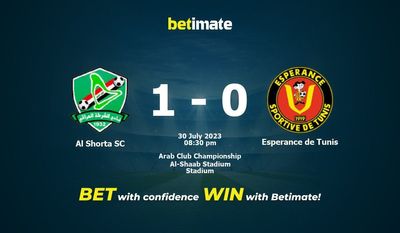 Prediksi Al Shorta SC vs Esperance de Tunis, Peluang & Tips Taruhan 30/07/2023