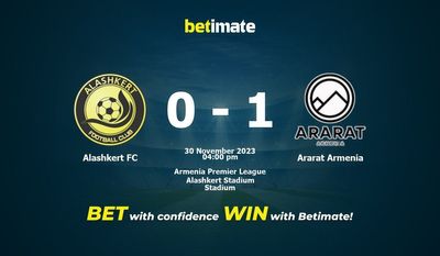 Prediksi, Peluang & Tips Taruhan Alashkert FC vs Ararat Armenia 30/11/2023