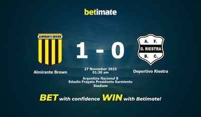 Prediksi Almirante Brown vs Deportivo Riestra, Peluang & Tips Taruhan 26/11/2023