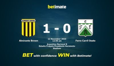 Prediksi Almirante Brown vs Ferro Carril Oeste, Peluang & Tips Taruhan 11/11/2023