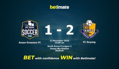 Ansan Greeners FC vs FC Anyang Prediksi, Peluang & Tips Taruhan 12/11/2023