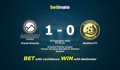 Prediksi Ararat Armenia vs Alashkert FC, Peluang & Tips Taruhan 25/09/2023