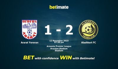 Prediksi Ararat Yerevan vs Alashkert FC, Peluang & Tip Taruhan 12/11/2023