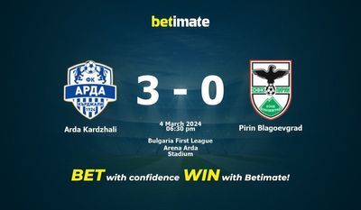 Prediksi Arda Kardzhali vs Pirin Blagoevgrad, Peluang & Tips Taruhan 03/04/2024