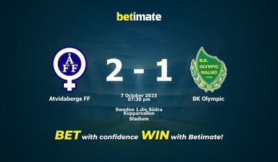 Prediksi Olimpiade Atvidabergs FF vs BK, Peluang & Tips Taruhan 10/07/2023